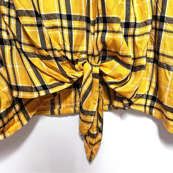 Lane Bryant Classic Crew Neck Tie-Hem Popover Blouse Size 7X 38/40 Plaid NEW - Picture 5 of 8